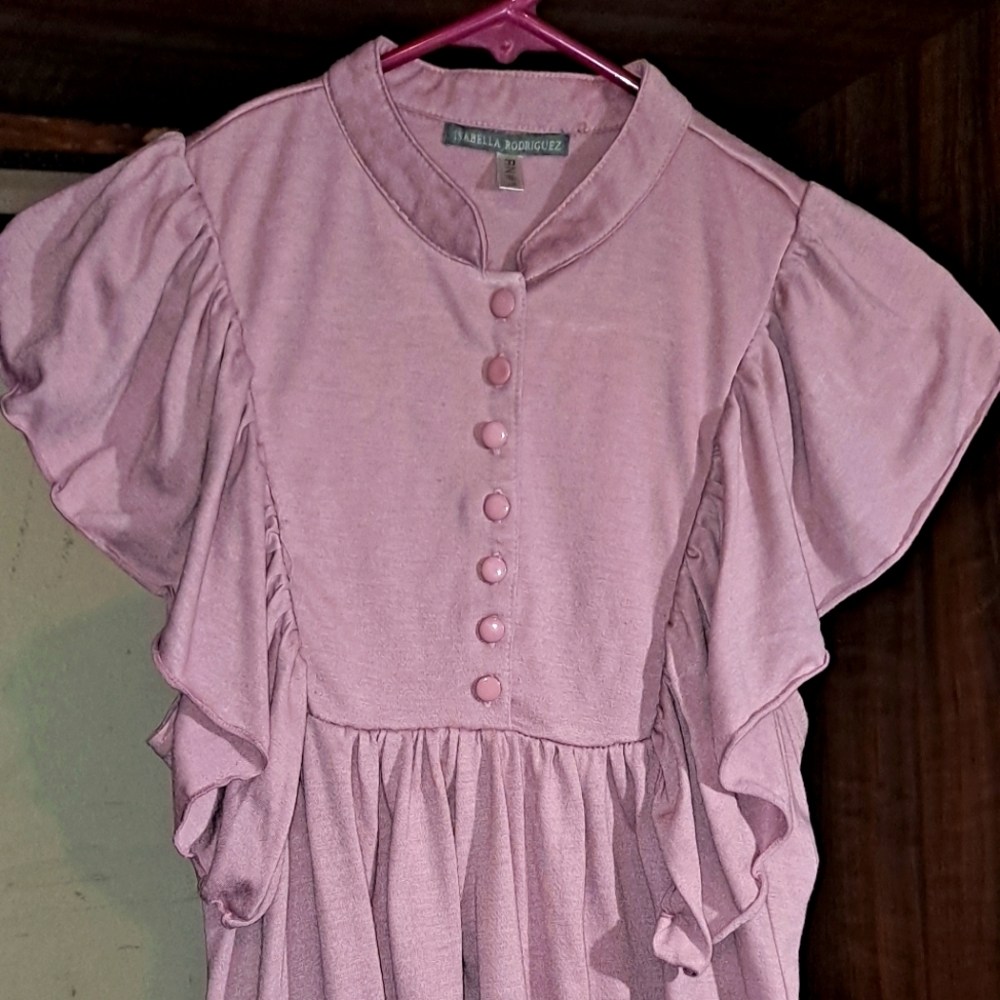 Isabella Rodriguez pink flowy tunic, size Large